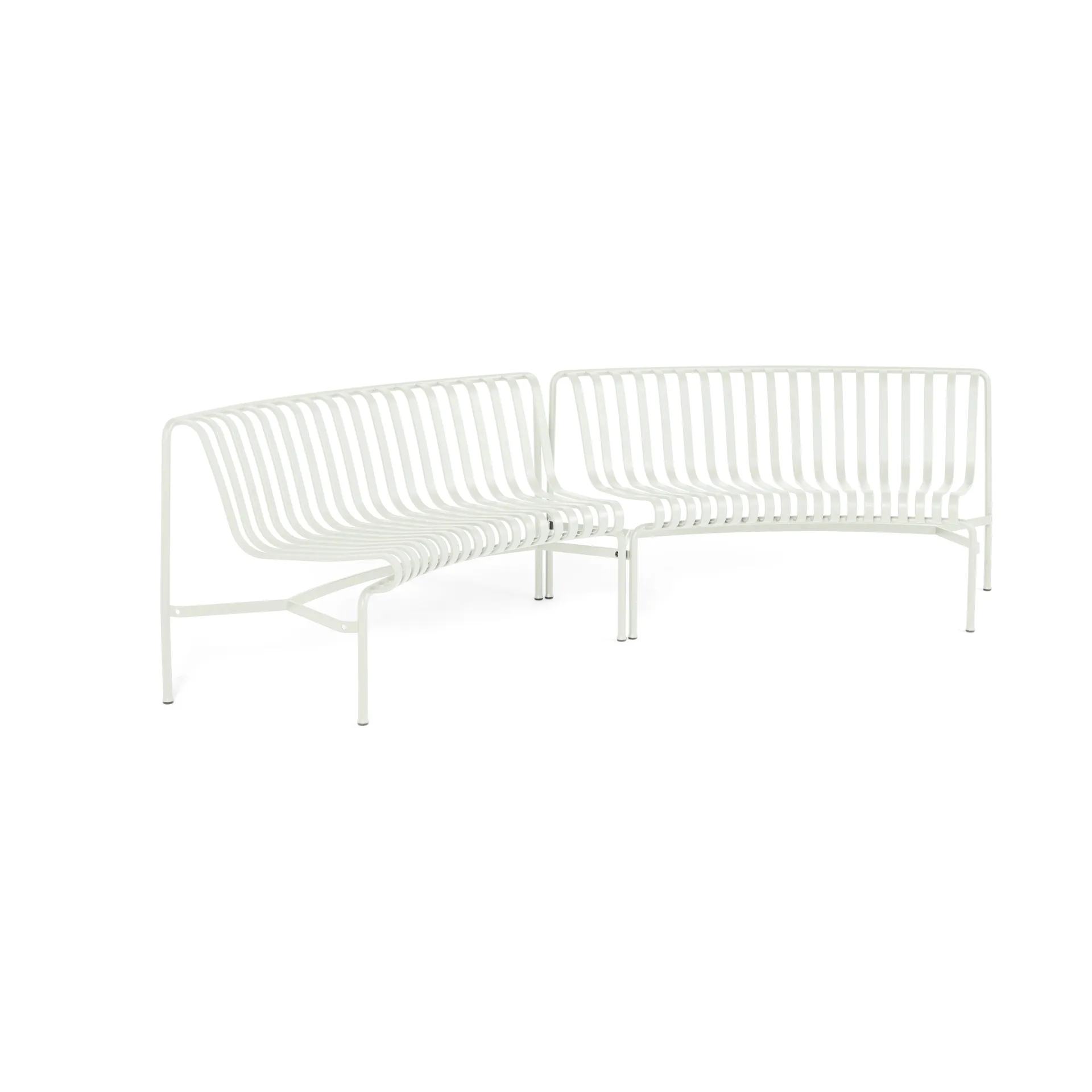 Banc de parc Dining Palissade in-in, Cream white HAY