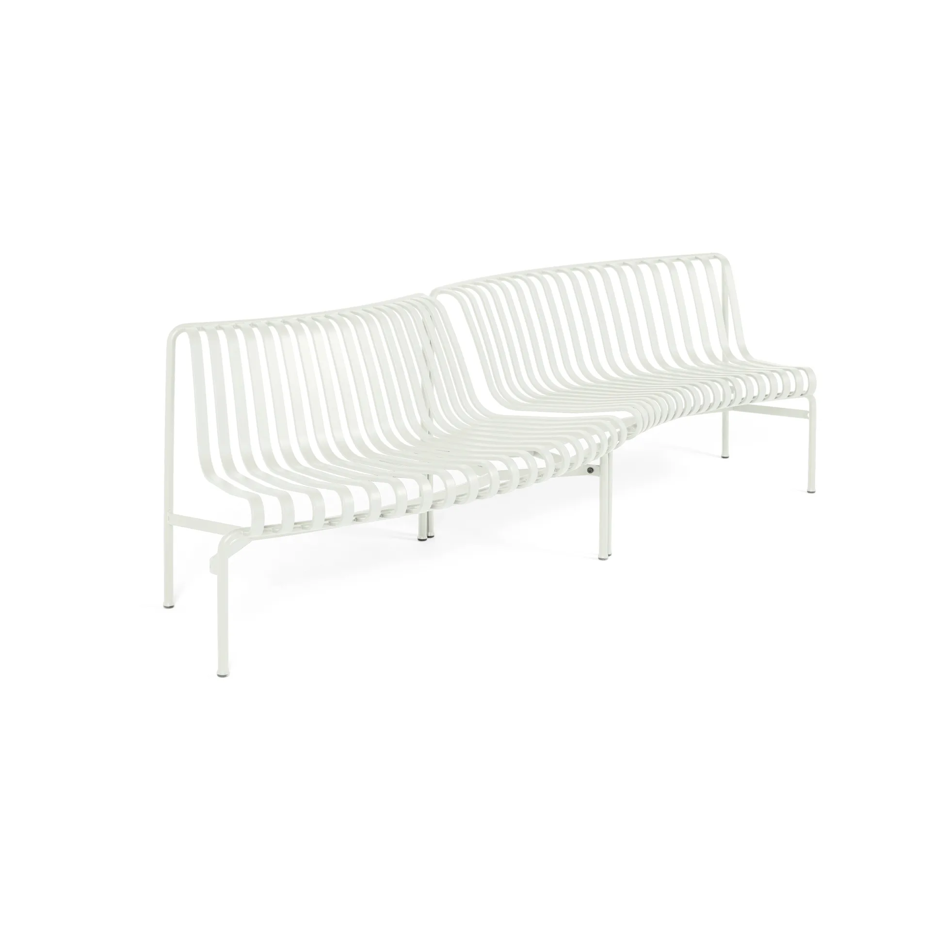 Banc de parc Dining Palissade in-out, Cream white HAY