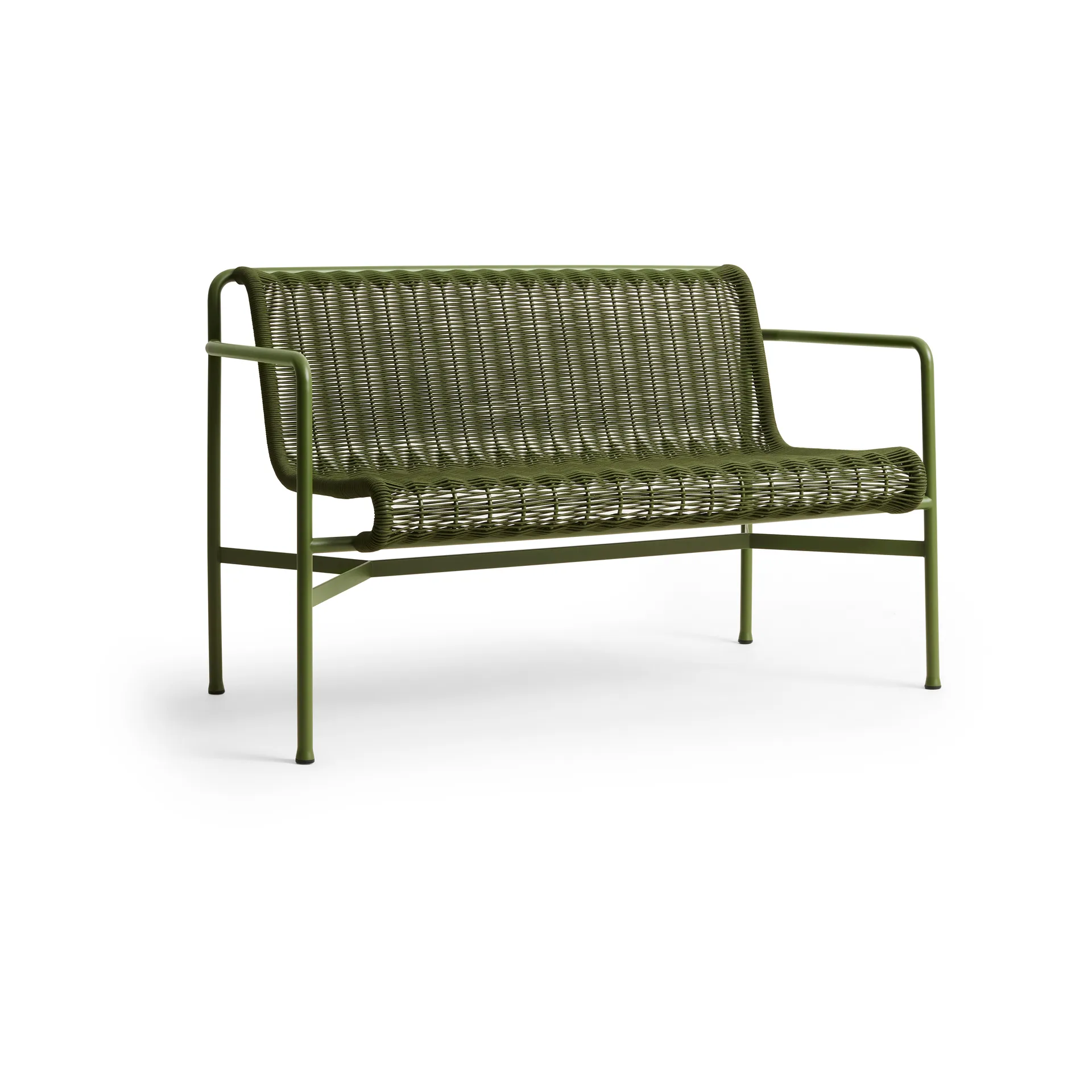 Banc Dining Palissade Cord avec accoudoirs HAY, Olive HAY