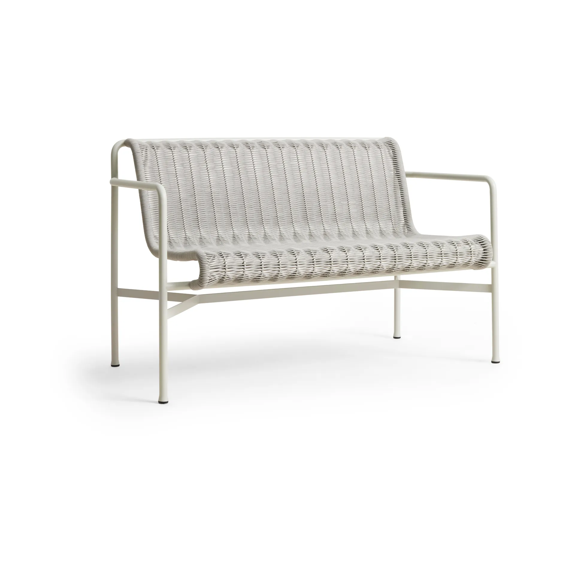 Banc Dining Palissade Cord avec accoudoirs HAY, Sky grey HAY