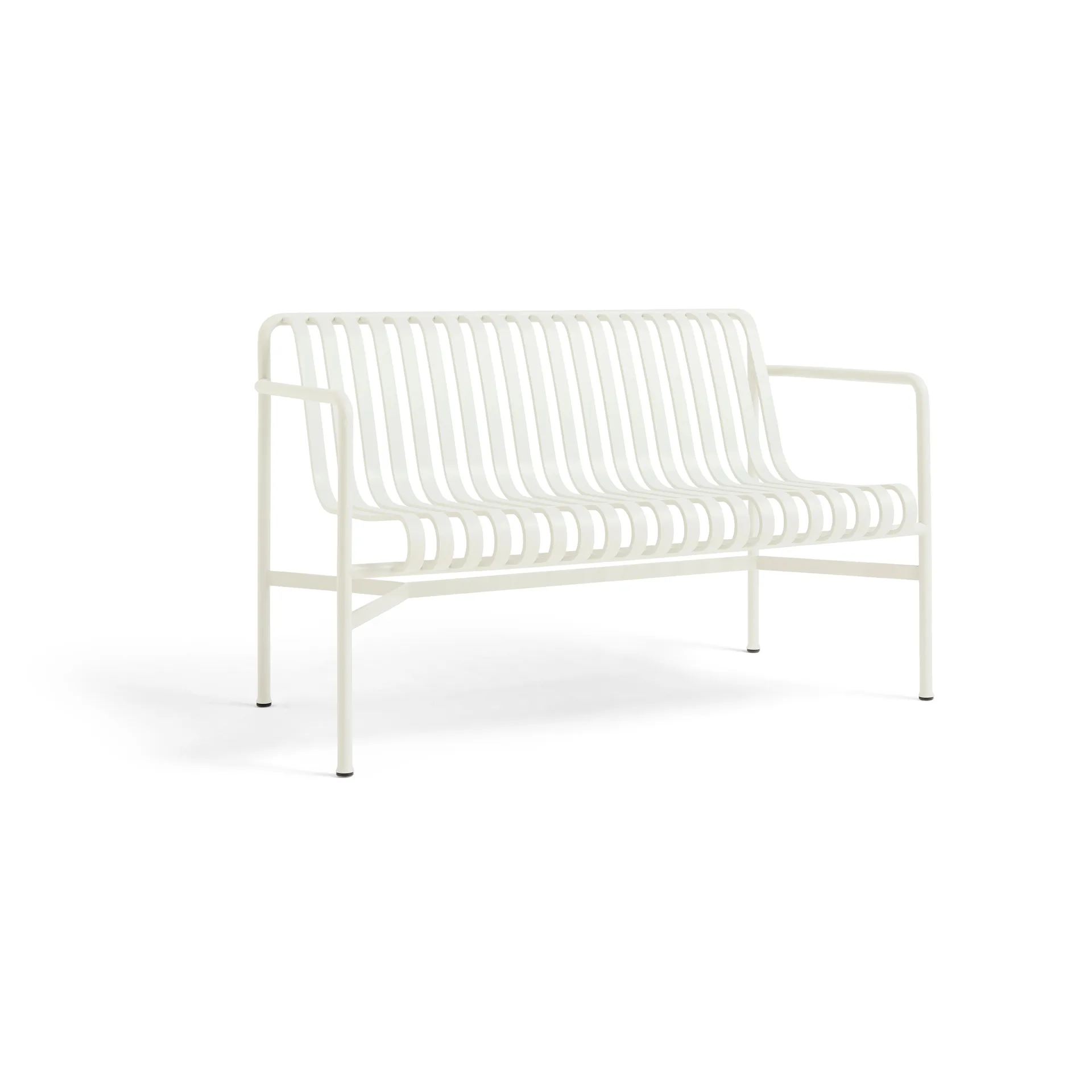 Banc Palissade Dining avec accoudoirs, Cream white HAY