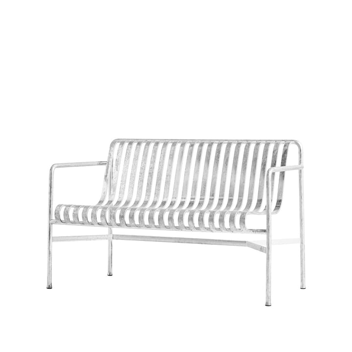 Banc Palissade Dining avec accoudoirs - hot galvanized - HAY