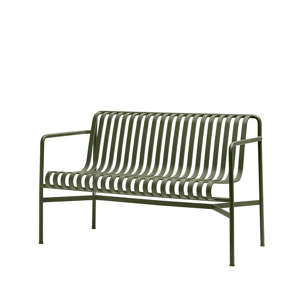 Banc Palissade Dining avec accoudoirs, Olive HAY