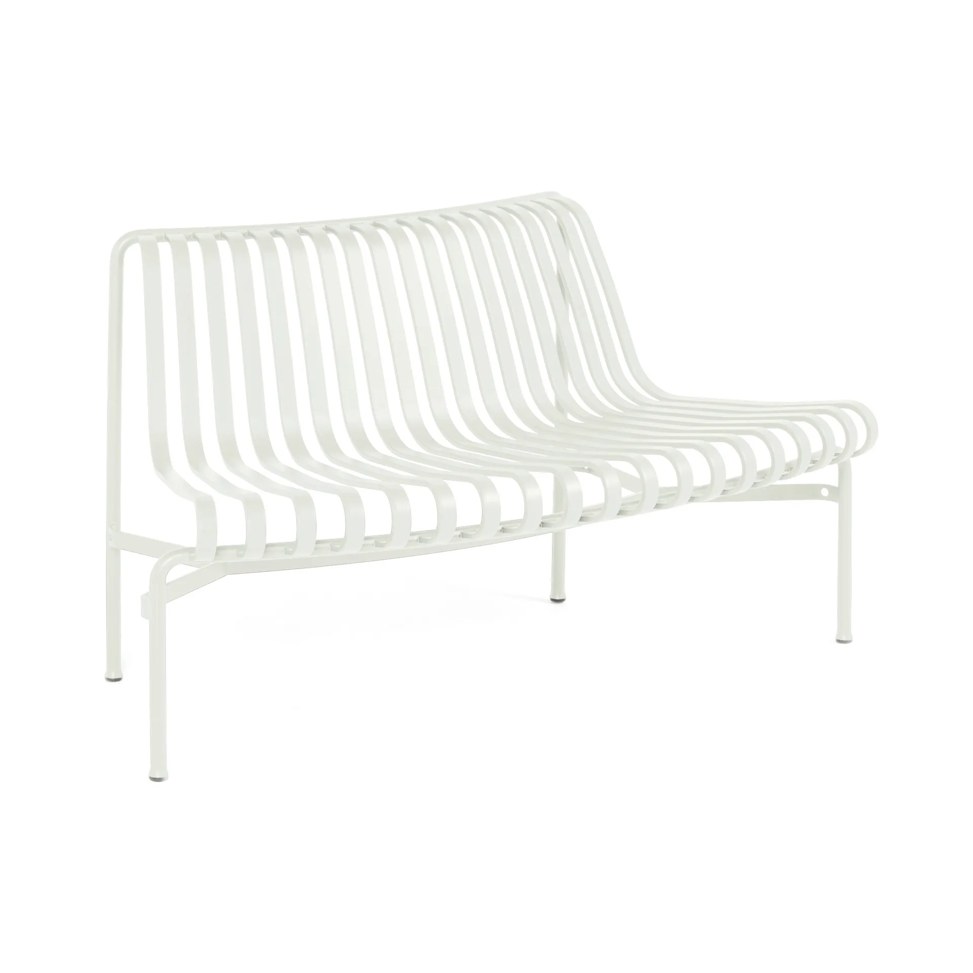 Banc Palissade Dining Park avec dossier courbé, Cream white HAY