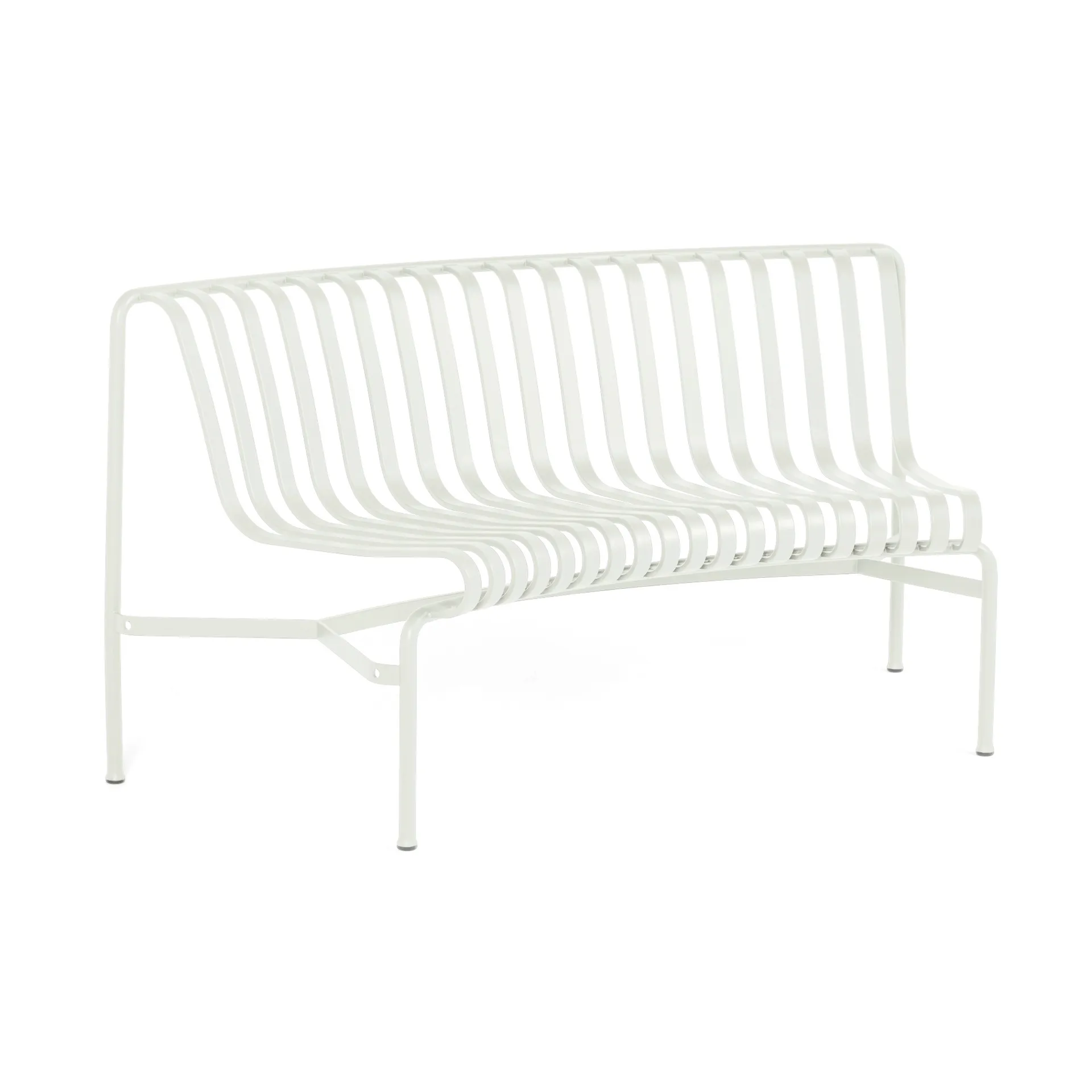 Banc Palissade Dining Park avec dossier incurvé, Cream white HAY