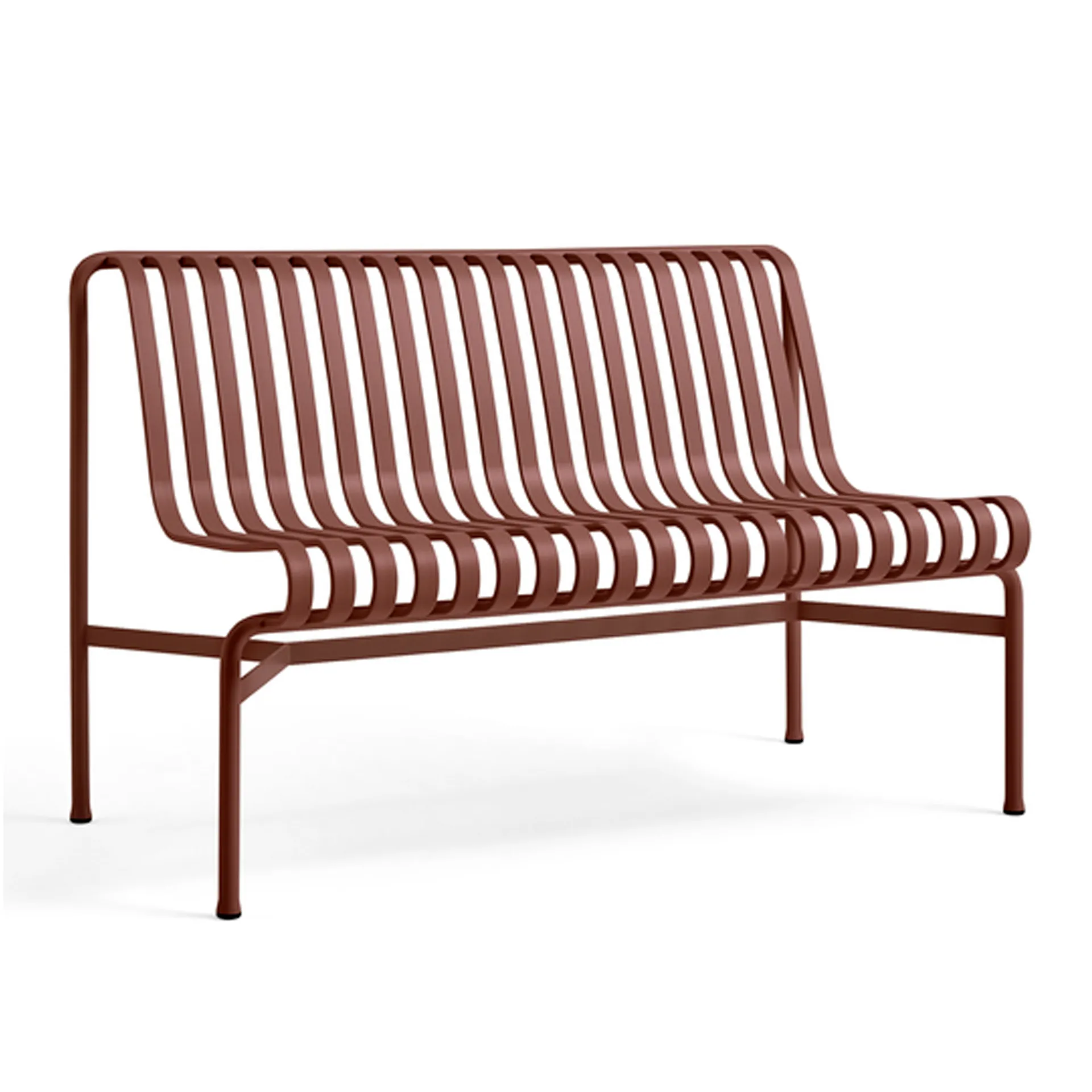 Banc Palissade Dining sans accoudoir, Iron red HAY