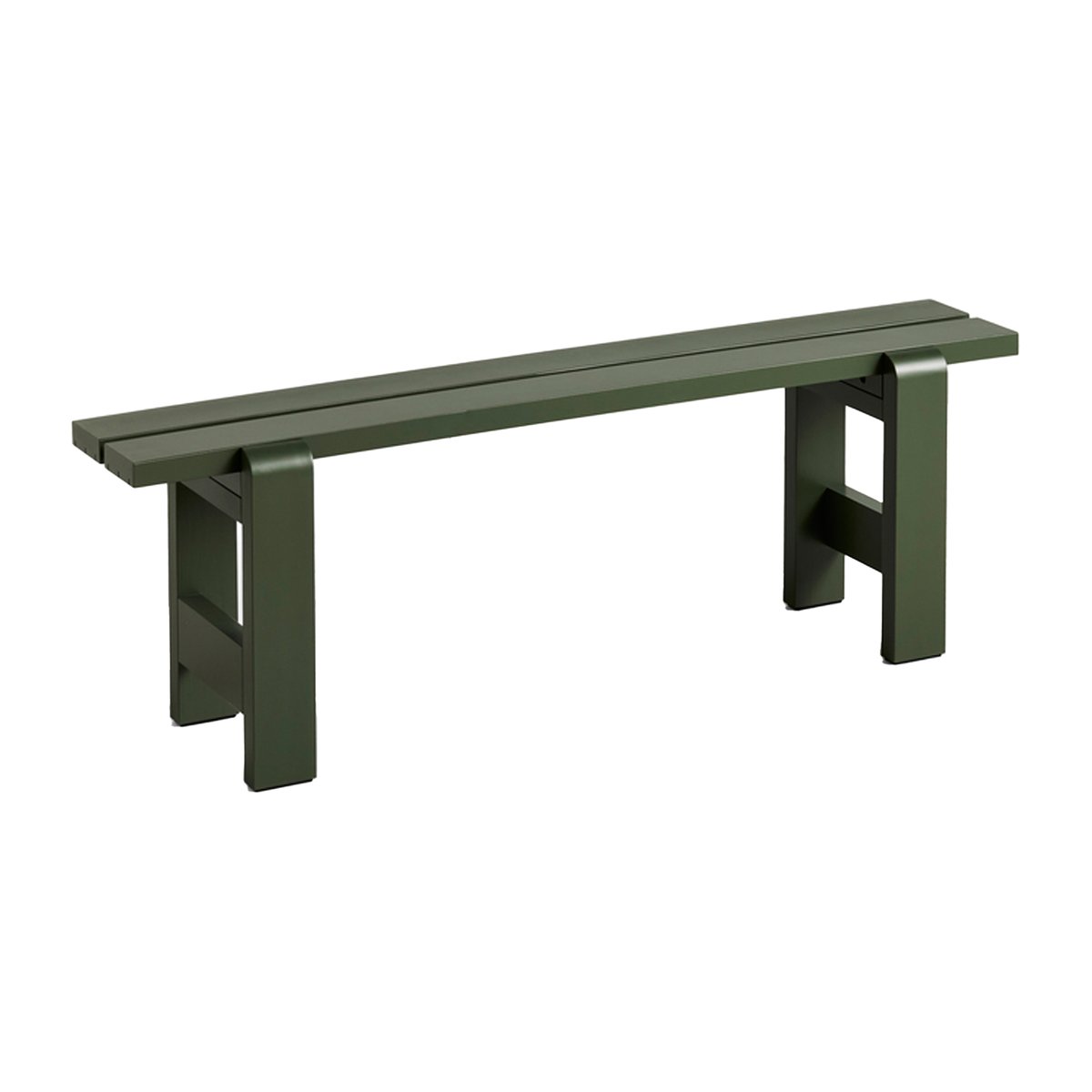 HAY Banc Weekday 140x23 cm pin laqué Olive | Design Scandinave | Vert