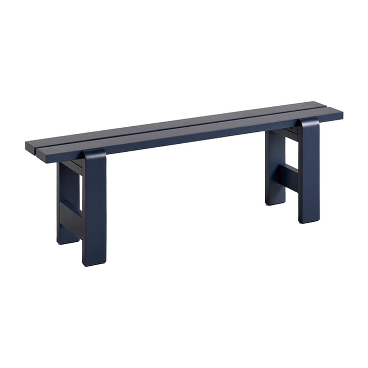 Banc Weekday 140x23 cm pin laqué - Steel blue - HAY