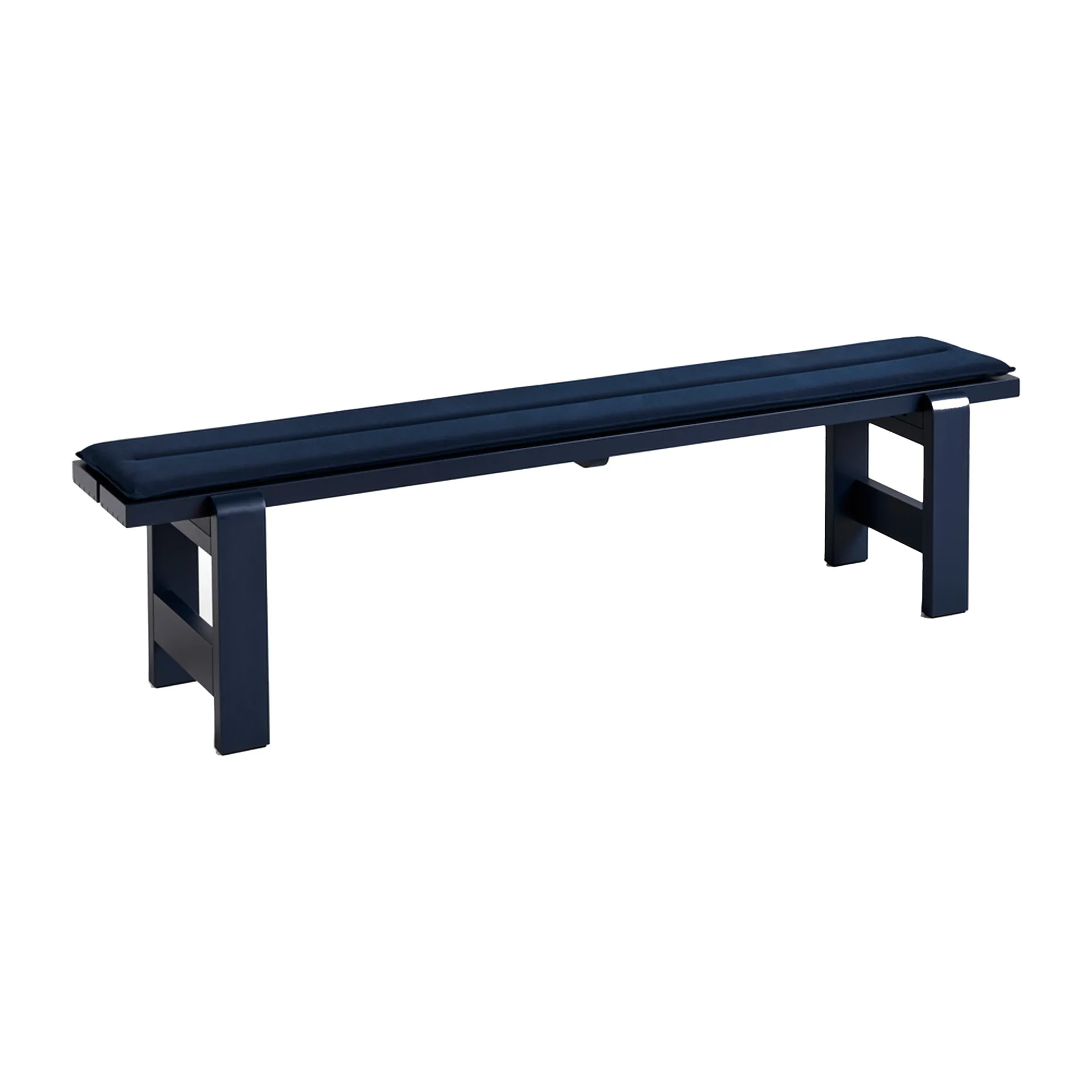 Banc Weekday 190x32 cm pin laqué, Steel blue HAY