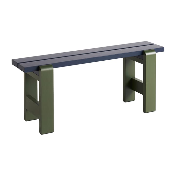 Banc Weekday Duo 111x23 cm pin laqué - Steel blue-olive - HAY