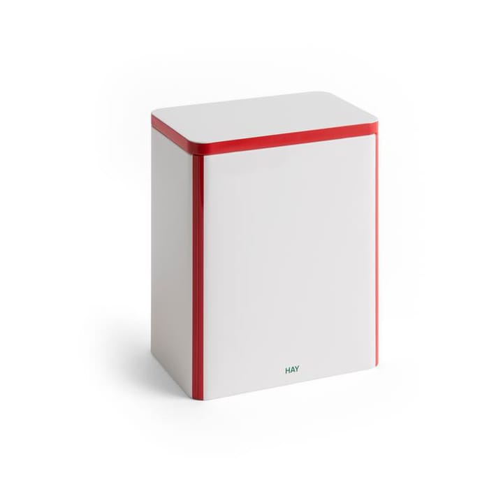 Bocal Tin Container large - Off white-red - HAY