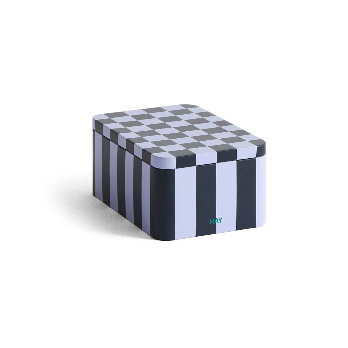 HAY Bocal Tin Container small Dark blue-lavender | Design Scandinave | Boites & bocaux | Bleu