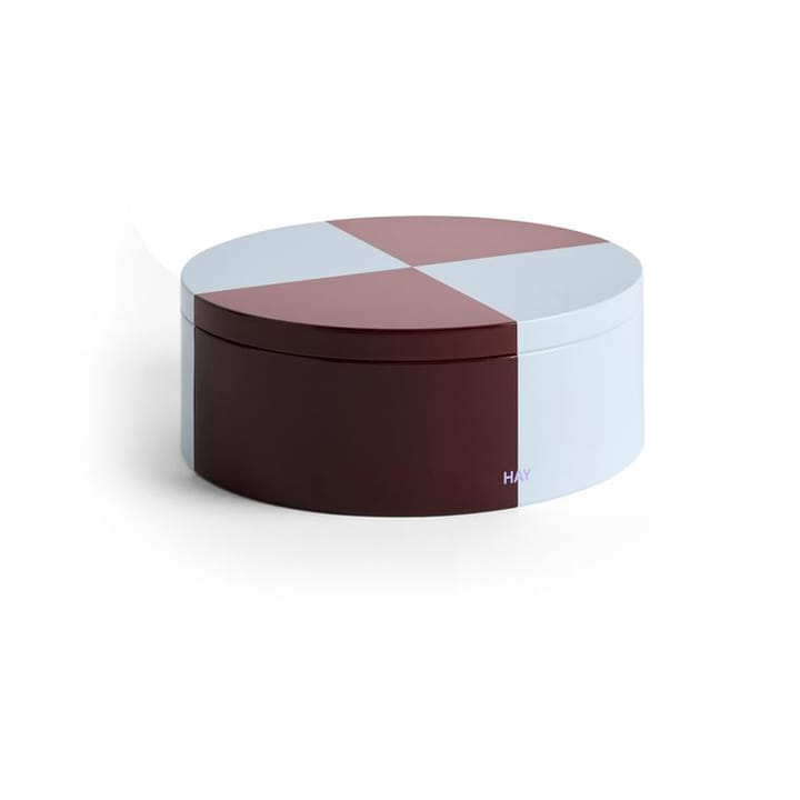 Boîte de rangement Tin Container Round - Burgundy-ice blue - HAY