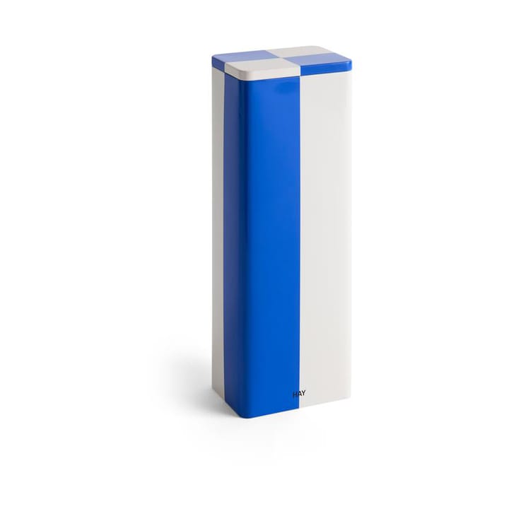 Boîte de rangement Tin Container Slim - Slim blue-off white - HAY
