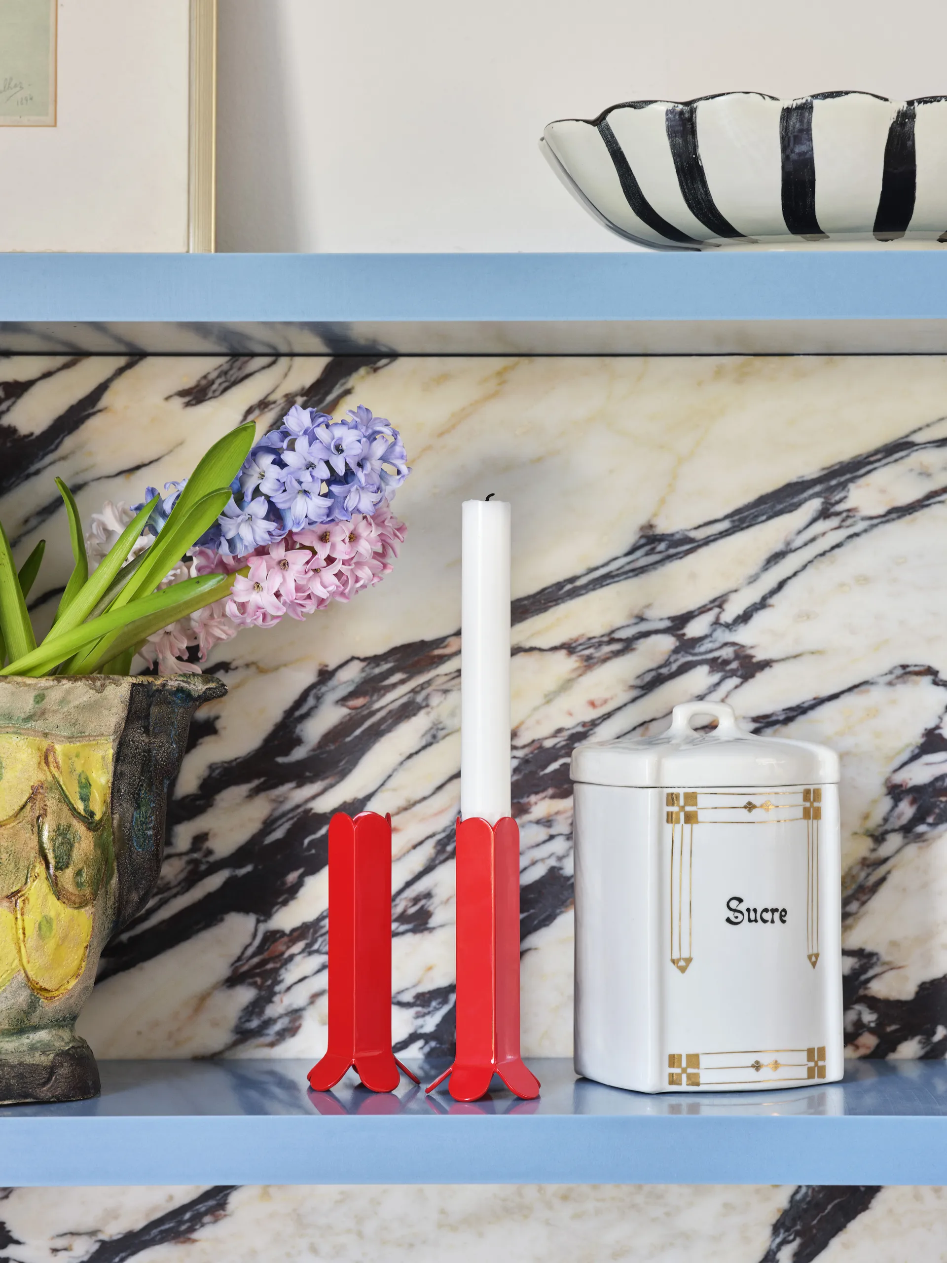 Bougeoir Arcs 13 cm, Red HAY