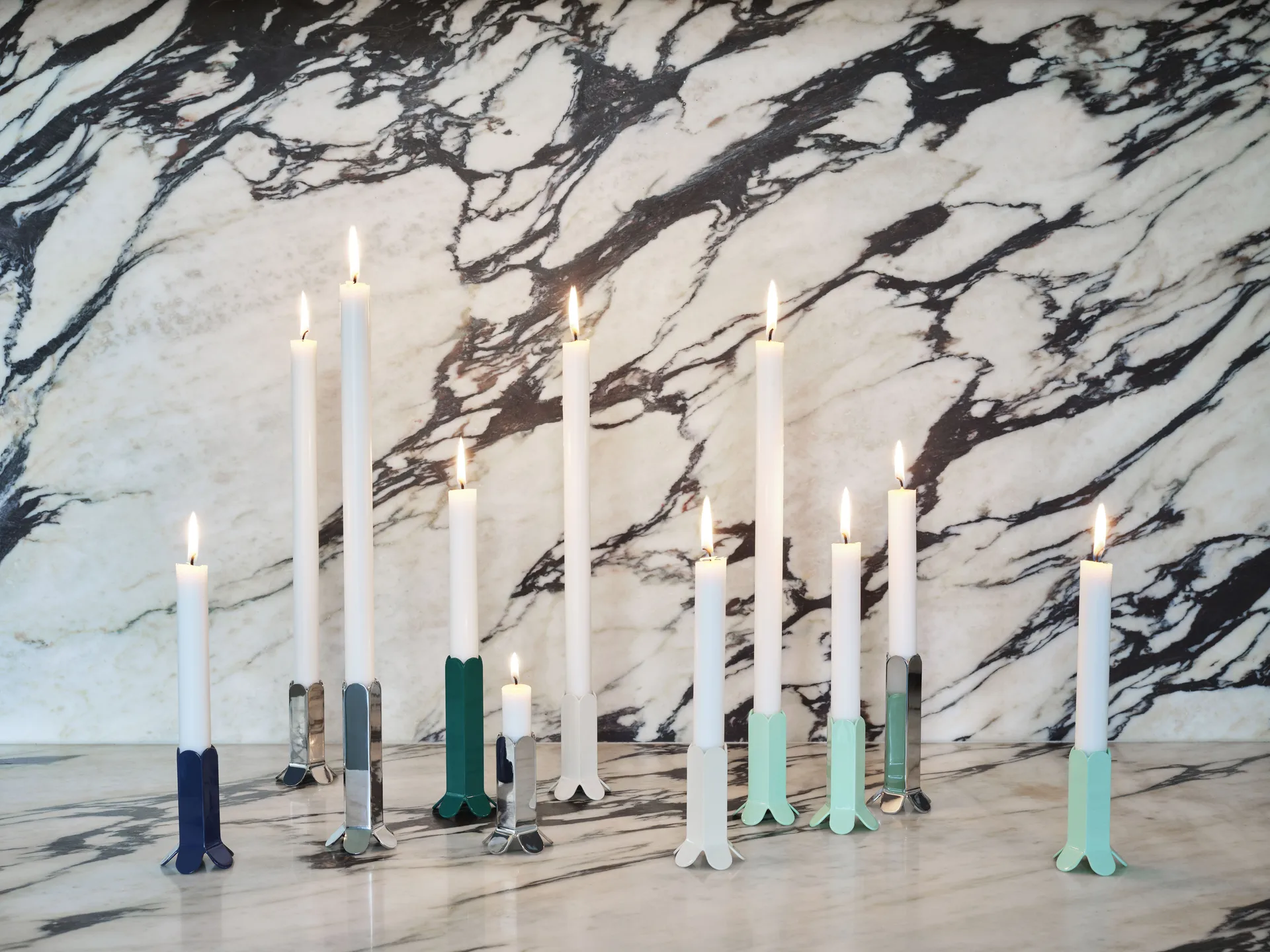 Bougeoir Arcs 9 cm, Dark blue HAY