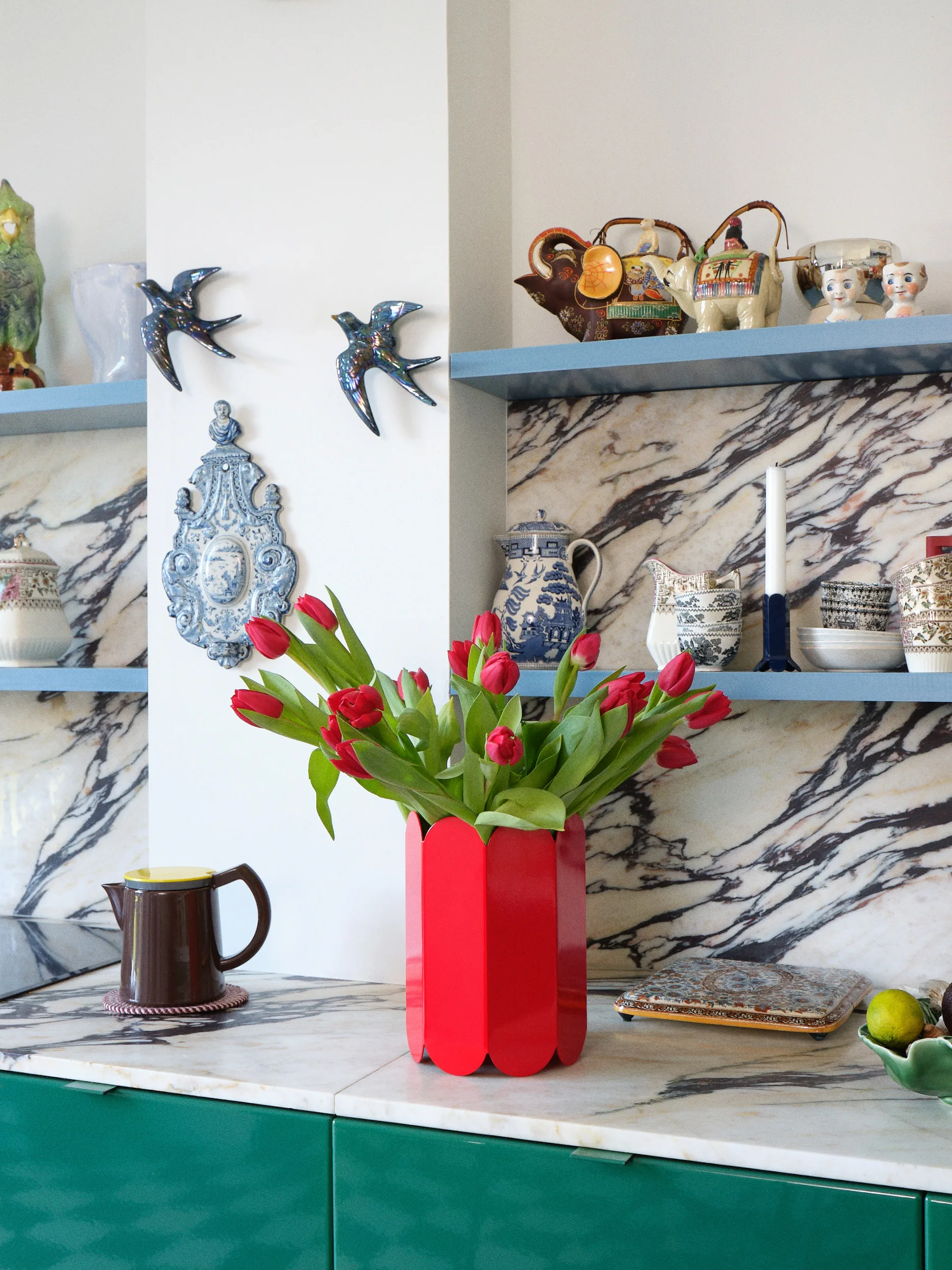 Bougeoir Arcs 9 cm, Dark blue HAY