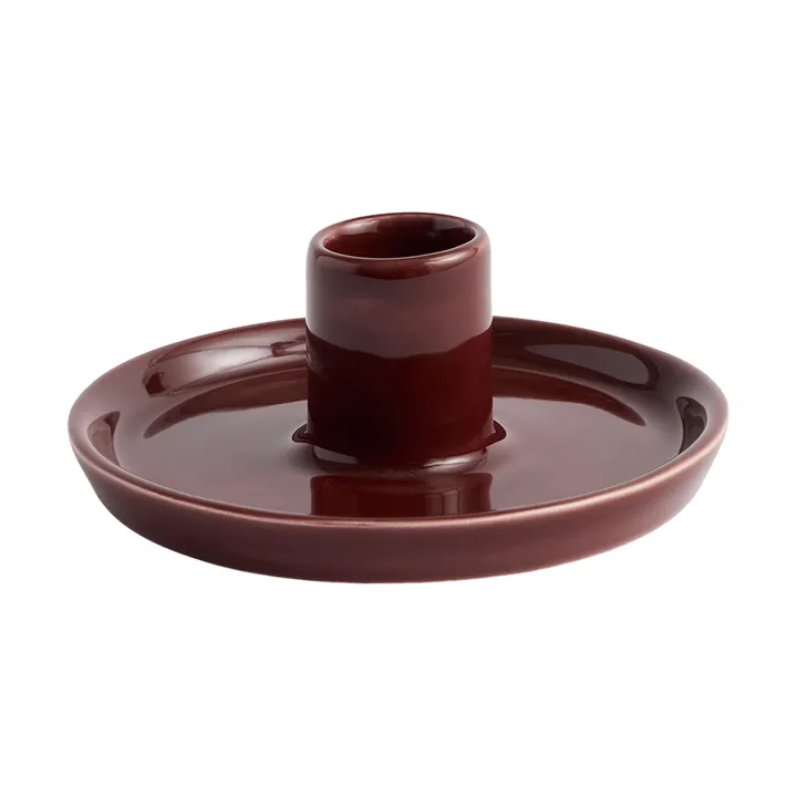 Bougeoir Disc - Chestnut brown small Ø10x4,8 cm - HAY