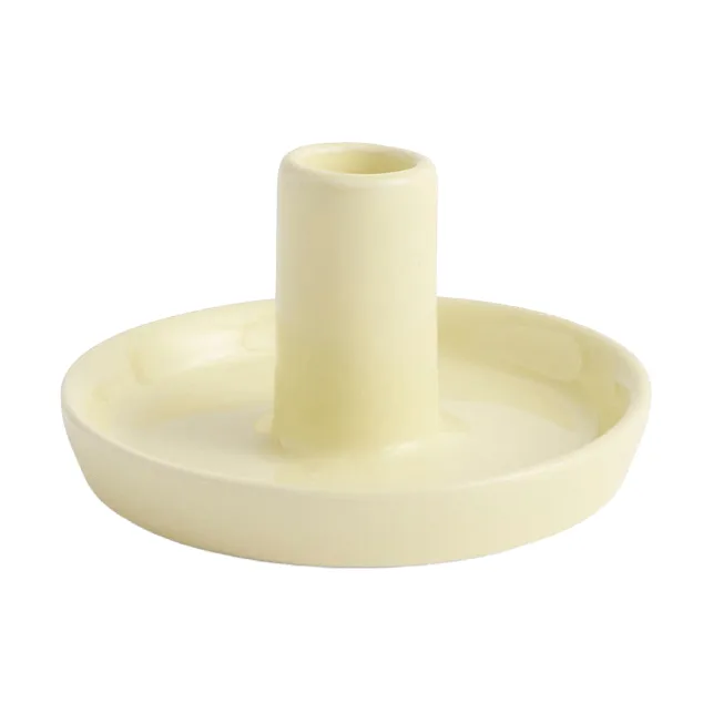 Bougeoir Disc - Lime white Ø7x4 cm - HAY