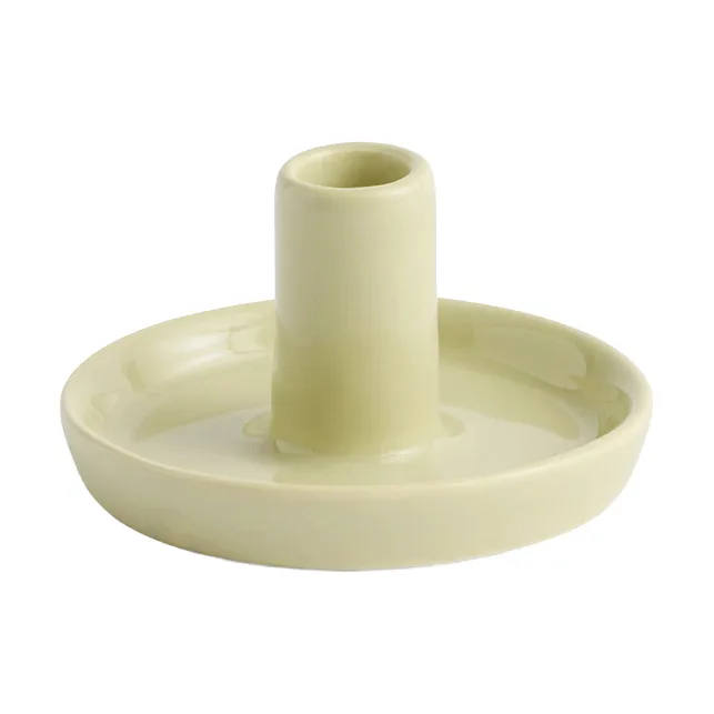 Bougeoir Disc - Soft pistachio Ø7x4 cm - HAY