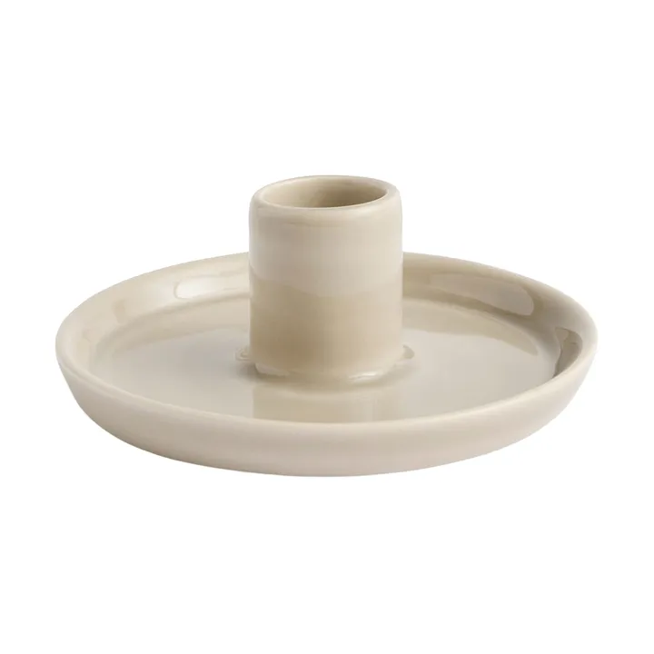 Bougeoir Disc - Warm grey small Ø10x4,8 cm - HAY