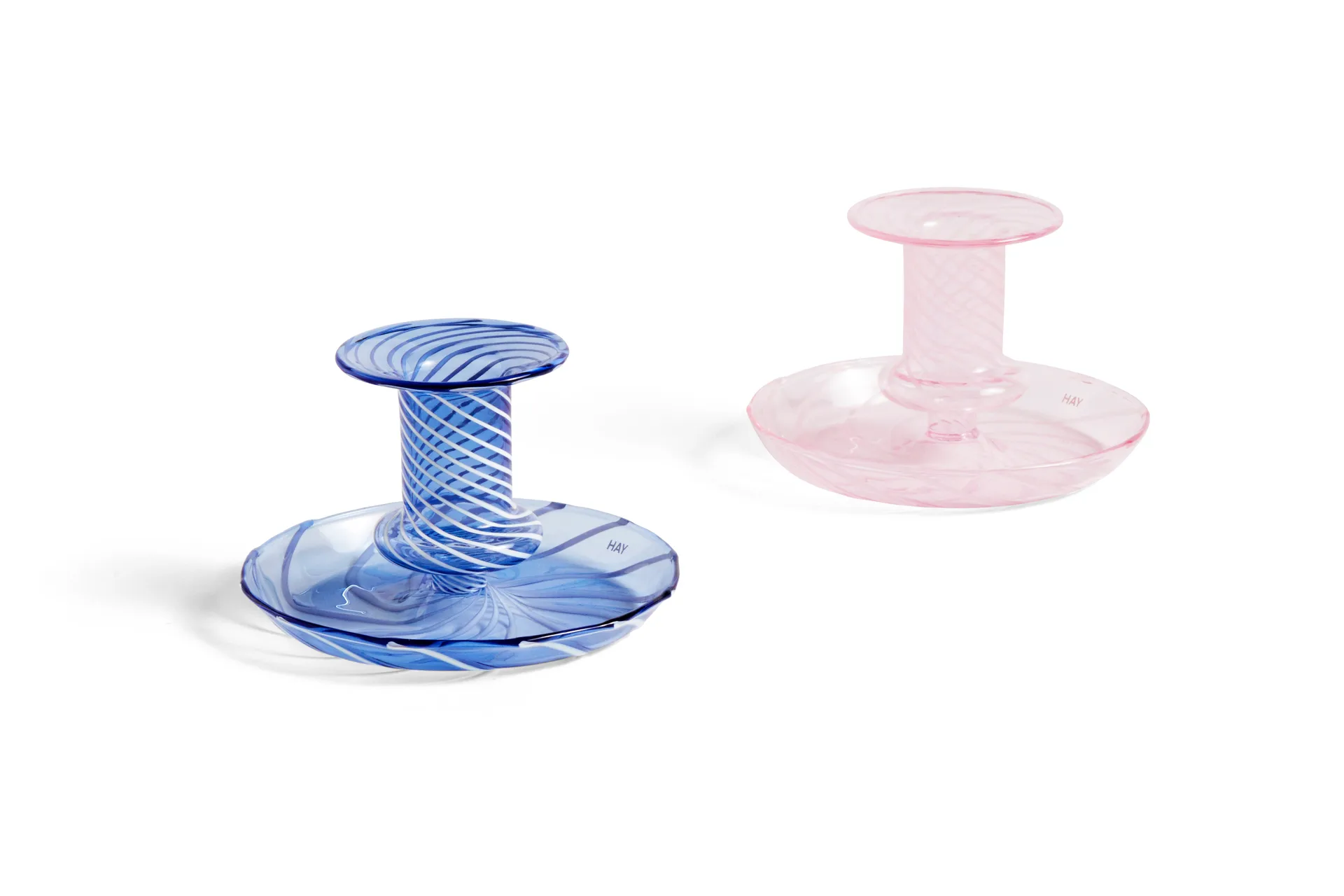 Bougeoir Flare Stripe, bleu clair HAY