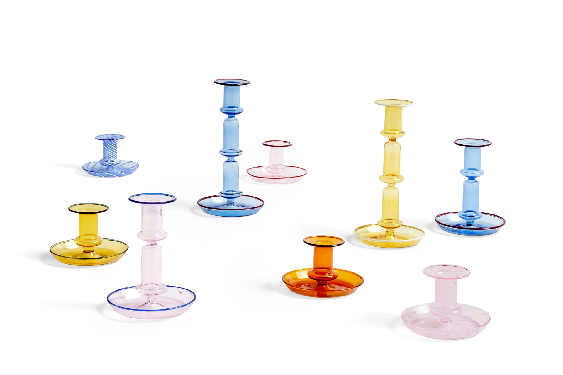 Bougeoir Flare Stripe, bleu clair HAY