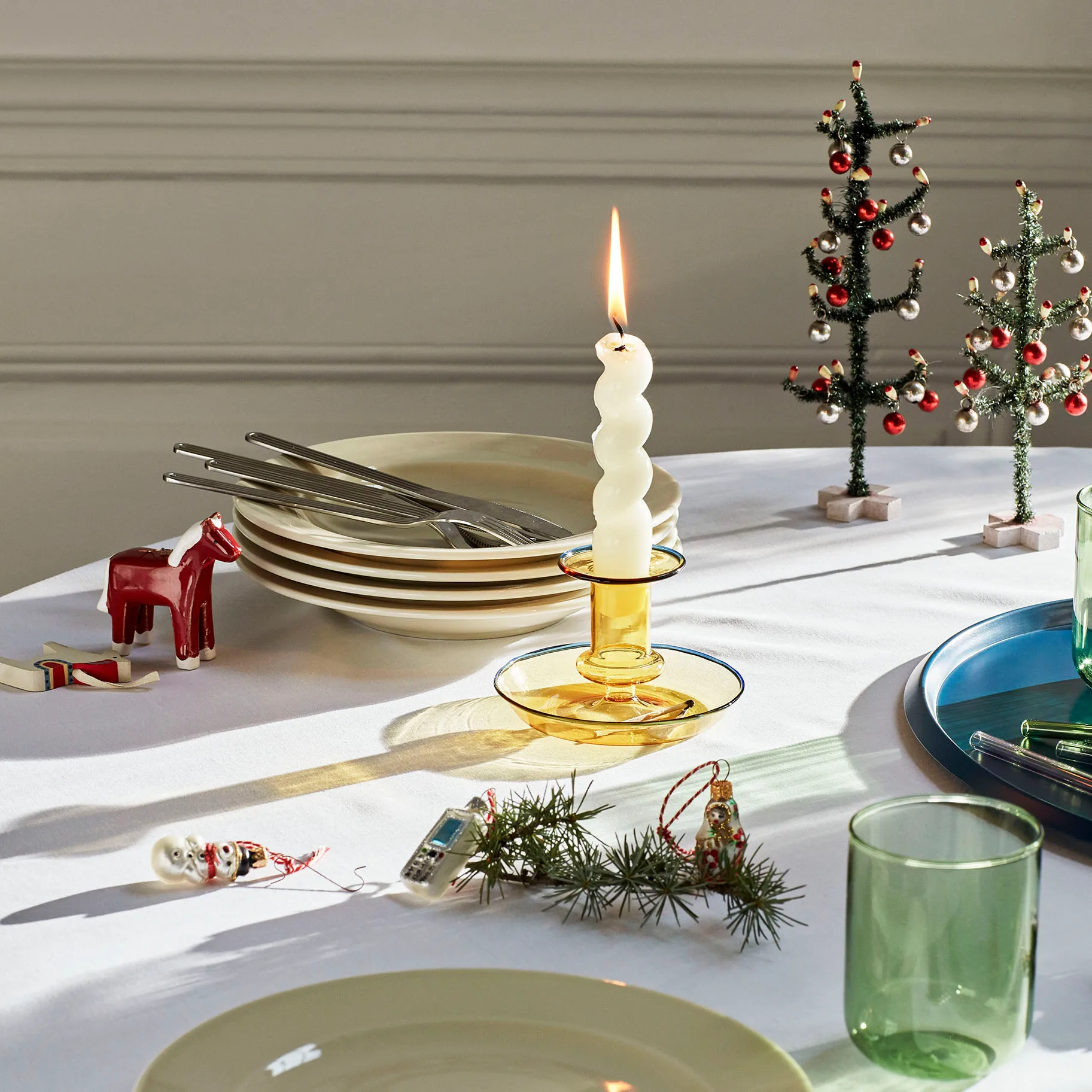 Bougeoir Flare, Yellow HAY