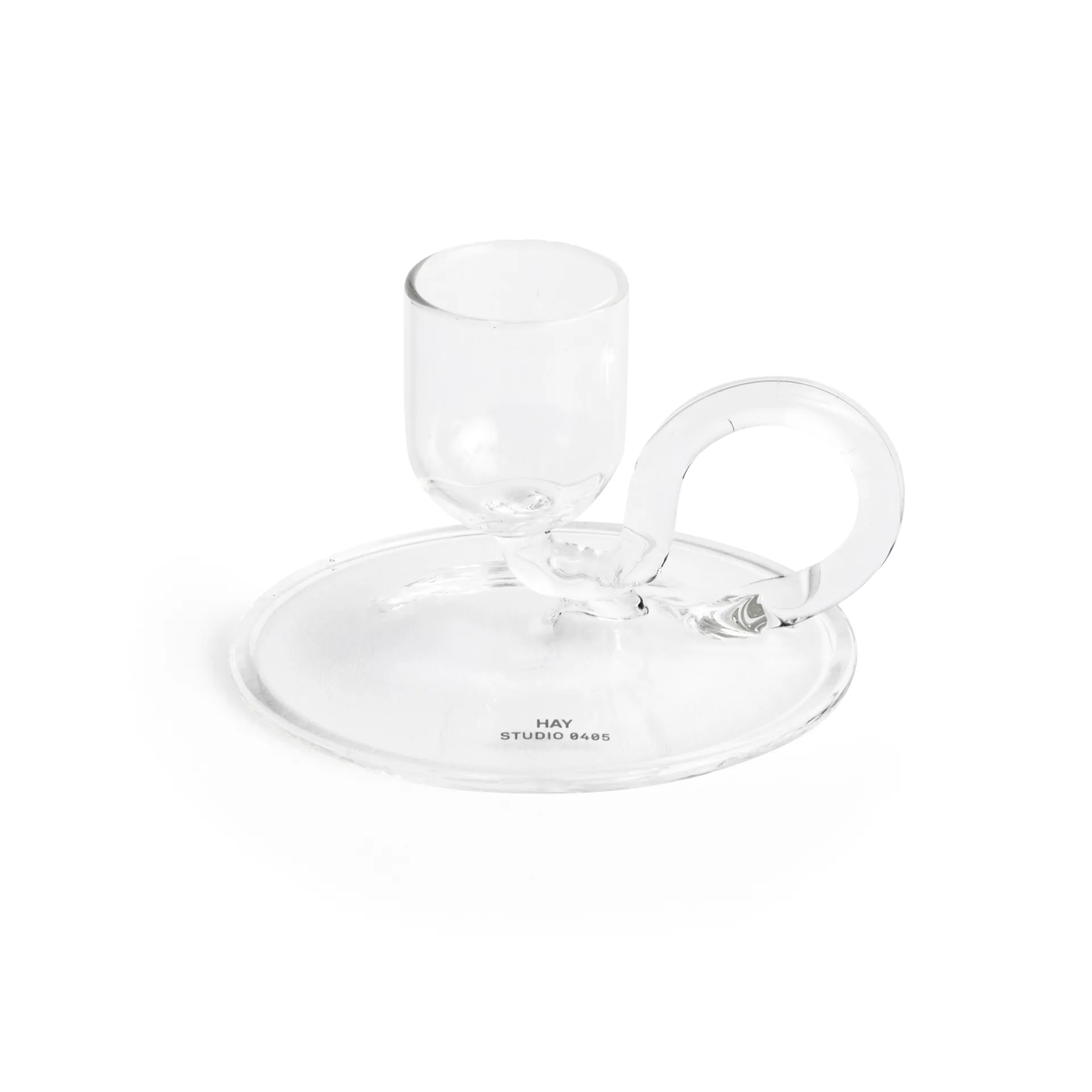 Bougeoir Tiny curved, Clear HAY