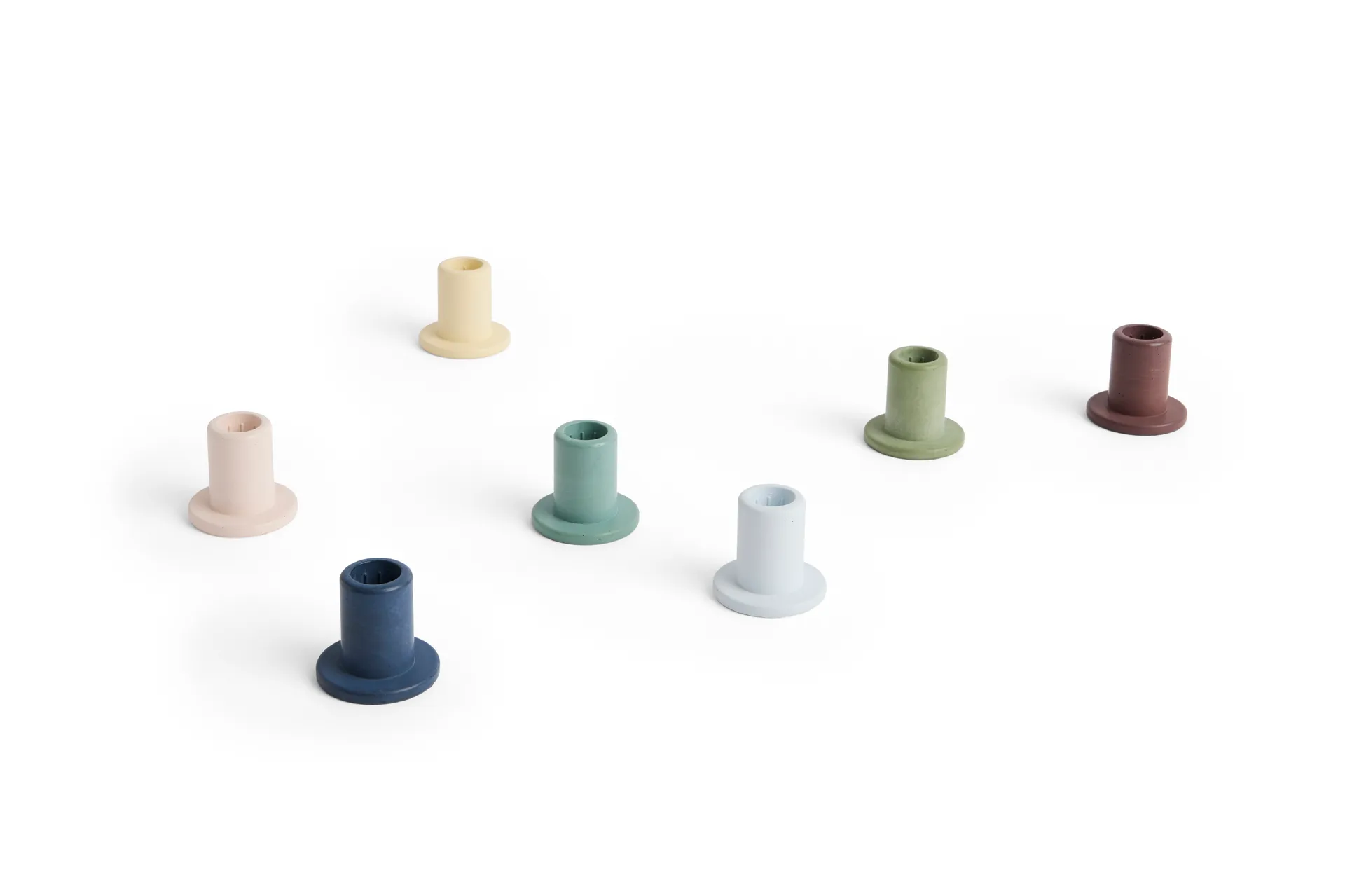 Bougeoir Tube béton 5,5 cm, Light blue HAY