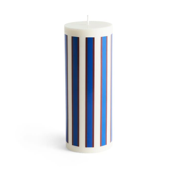 Bougie bloc Column Candle large 25 cm - Off white-brown-blue - HAY