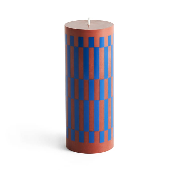 Bougie bloc Column Candle medium 20 cm - Brown-blue - HAY