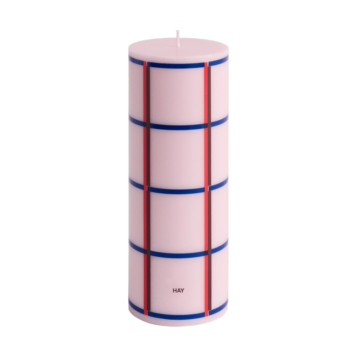 Bougie bloc Column Candle medium 20 cm - Light pink-red-bordeaux-dark blue - HAY