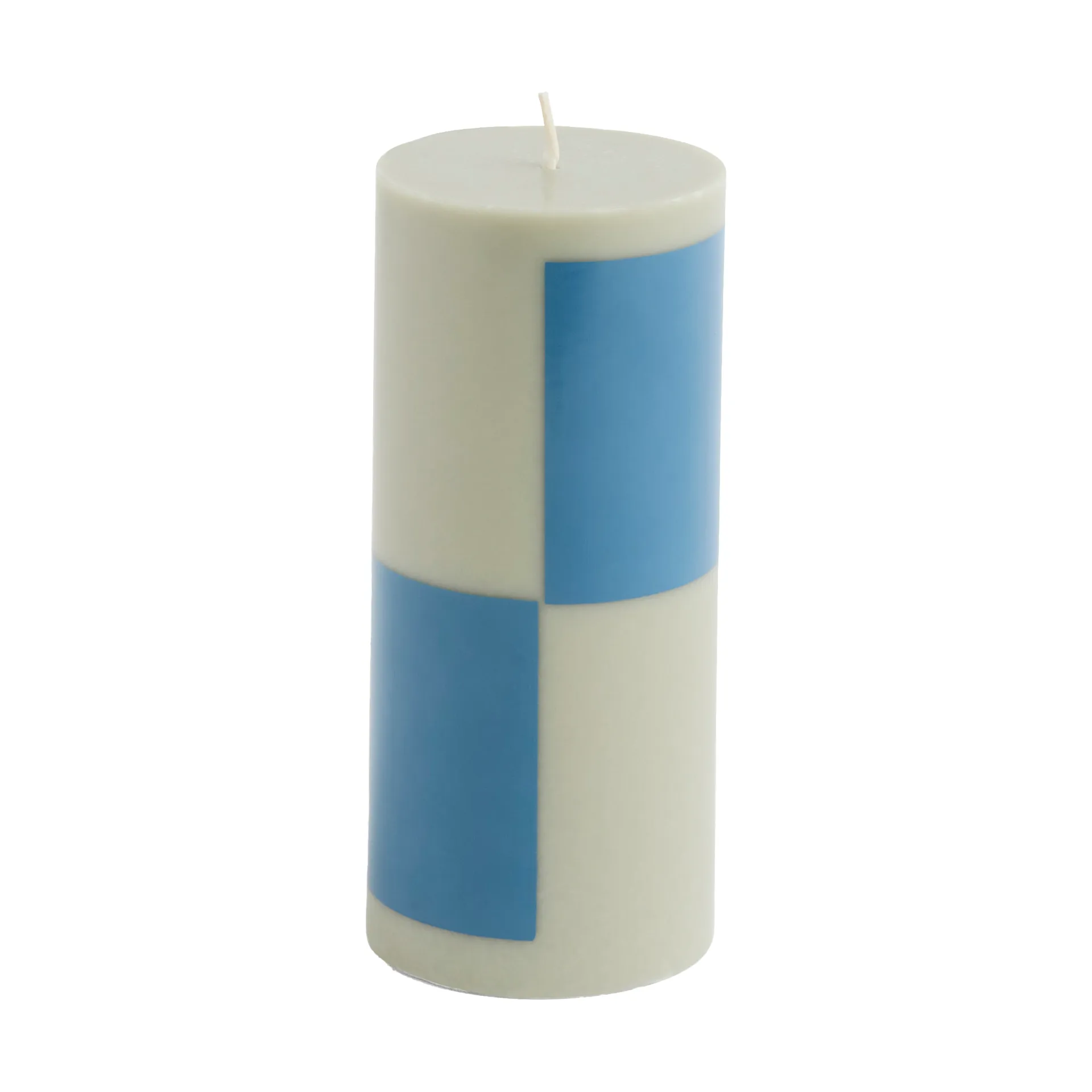 Bougie bloc Column Candle small 15 cm, Grey-blue HAY
