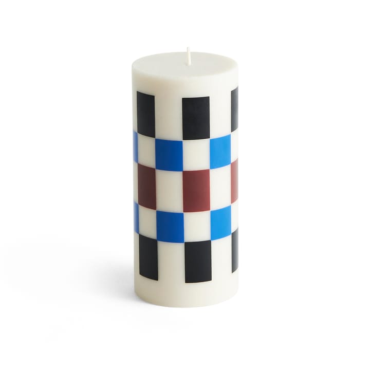 Bougie bloc Column Candle small 15 cm - Off white-black-blue-brown - HAY