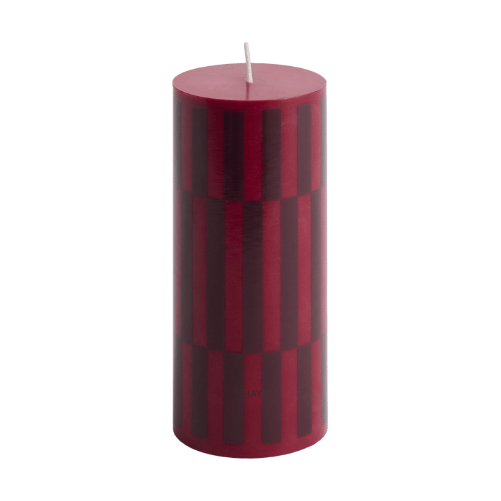 Bougie bloc Column Candle small 15 cm - Wine-bordeaux - HAY