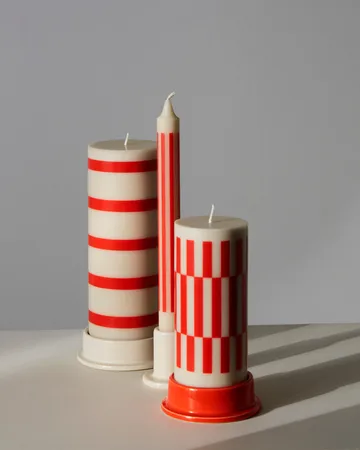 Bougie bloc Column small Ø10 cm - Warm red - HAY