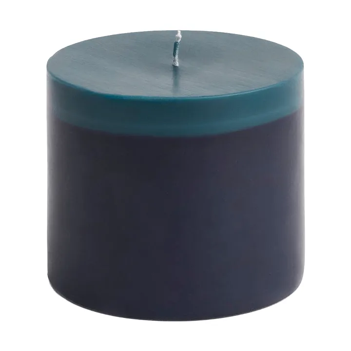 Bougie bloc Silo Candle - Midnight blue-dark teal Ø9,5x8 cm - HAY