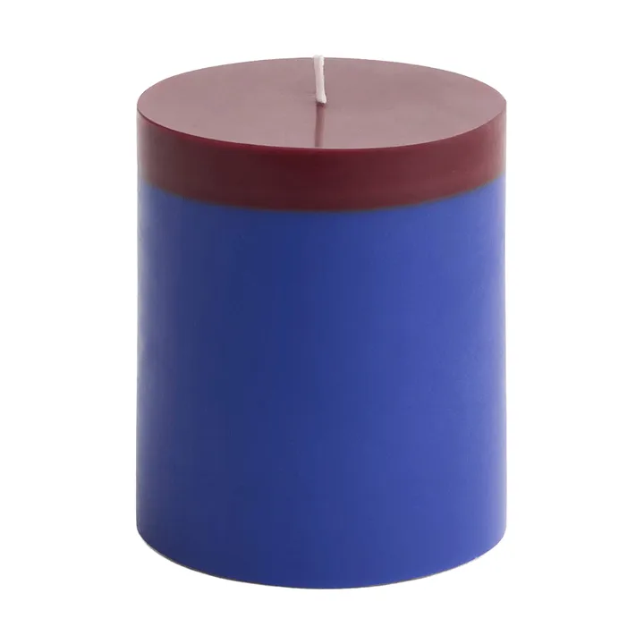 Bougie bloc Silo Candle - Royal blue-bordeaux Ø9,5x11 cm - HAY