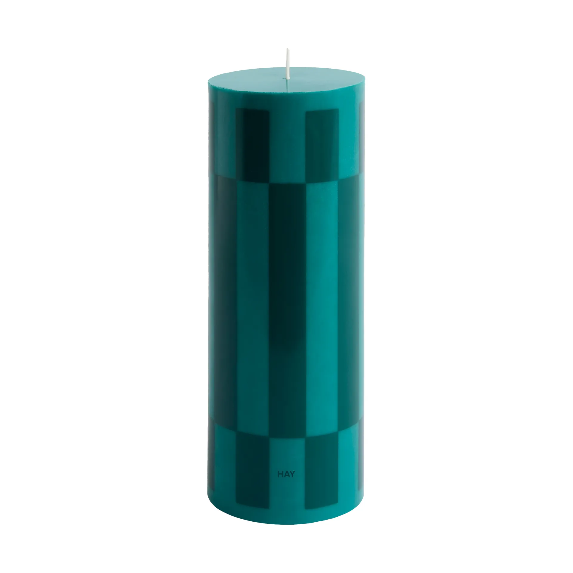 Bougie Column Candle large 25 cm, Green-dark green HAY