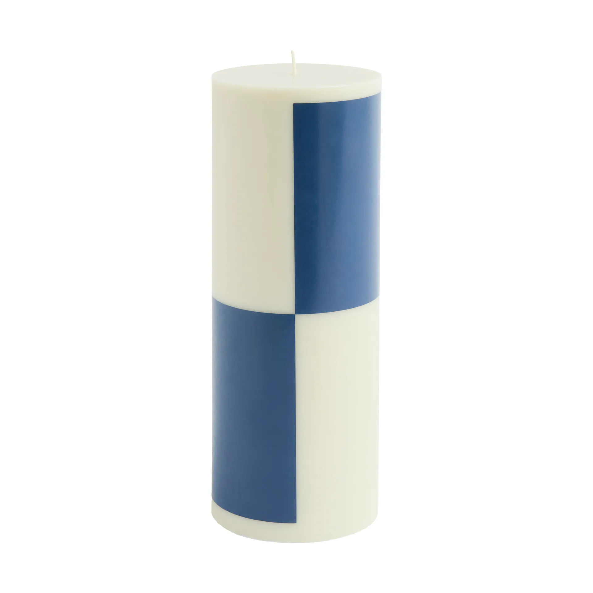 Bougie Column Candle large 25 cm, Milky green-dark blue HAY