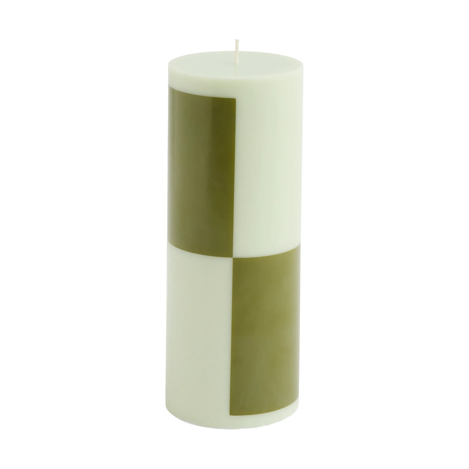 Bougie Column Candle medium 20 cm, Light green-army green HAY