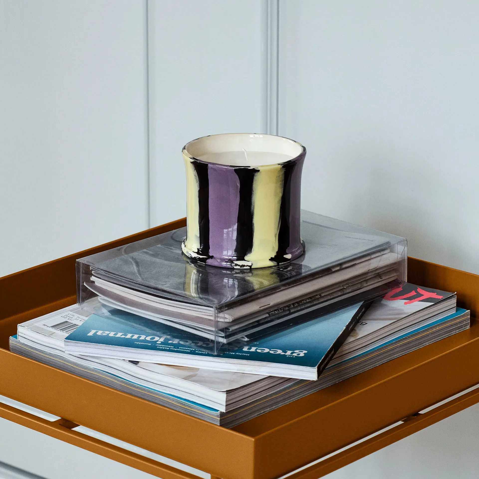 Bougie parfumée Stripe, Fig leaf HAY