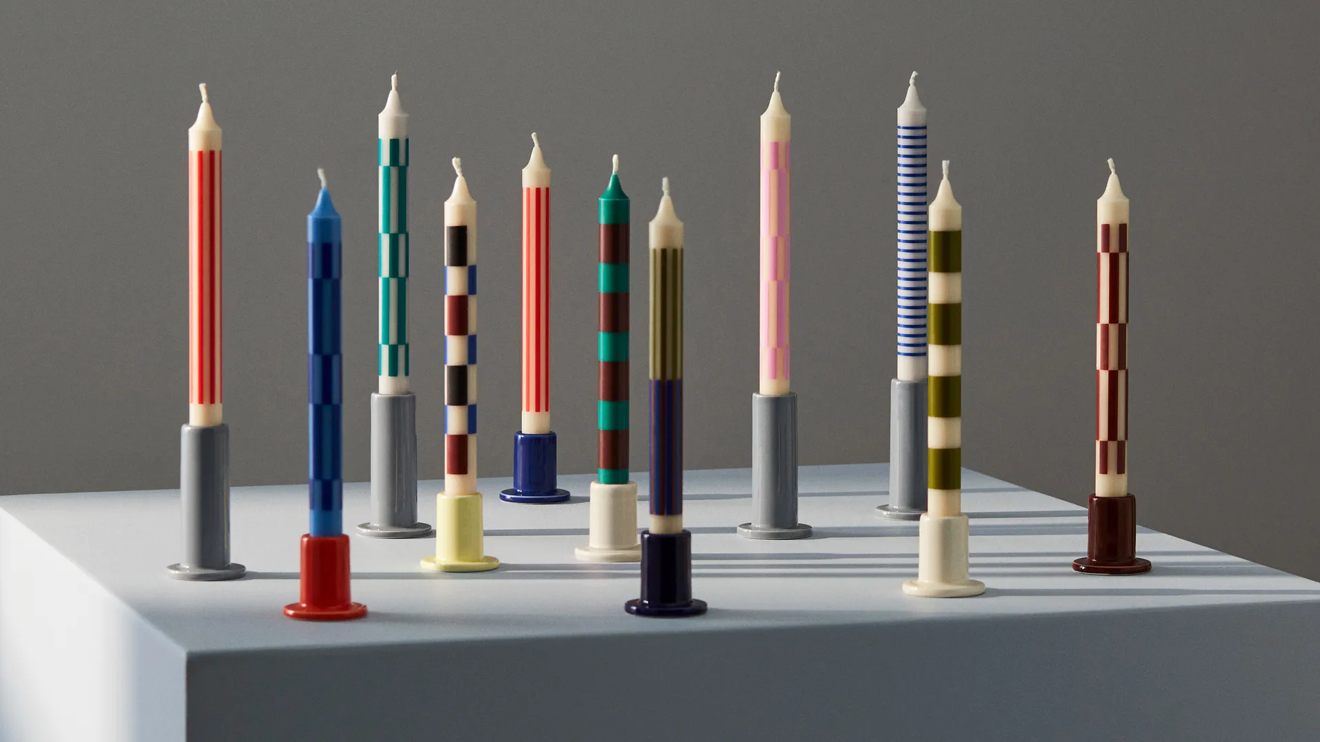 Bougie Pattern pinstripe, Off white-blue HAY