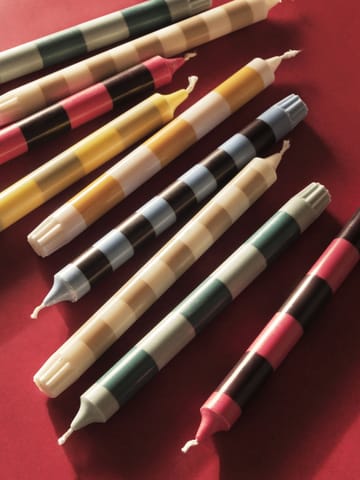 Bougie Stripe Lot de 4 - Bright - HAY