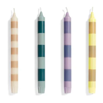 Bougie Stripe Lot de 4 - Douce - HAY