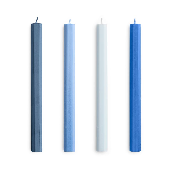 Bougies Hexagon Candle, lot de 4 - Blues - HAY