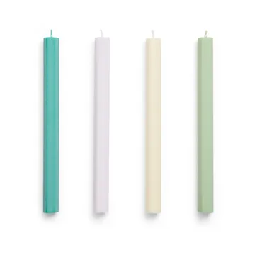 Bougies Hexagon Candle, lot de 4 - Pastel - HAY