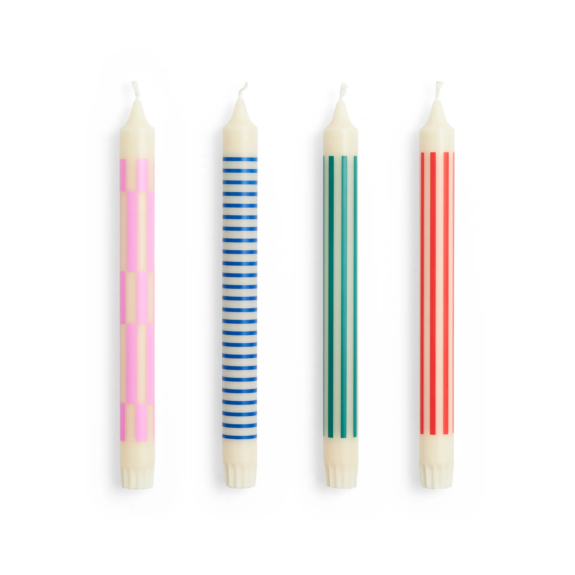 Bougies Pattern mix lot de 4, Crisp mix HAY