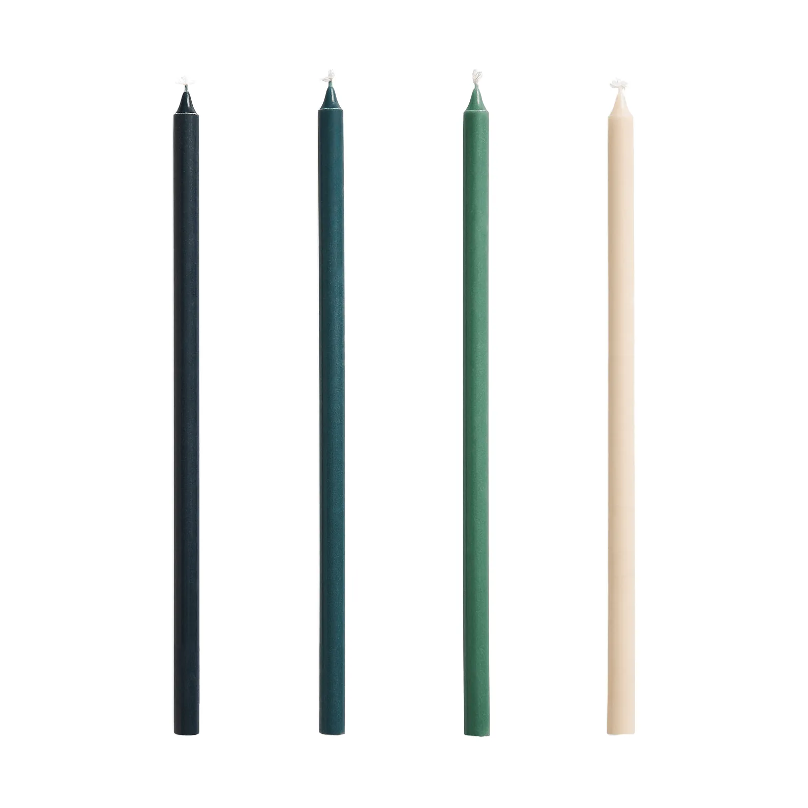 Bougies Slim lot de 4, Green-dark green HAY